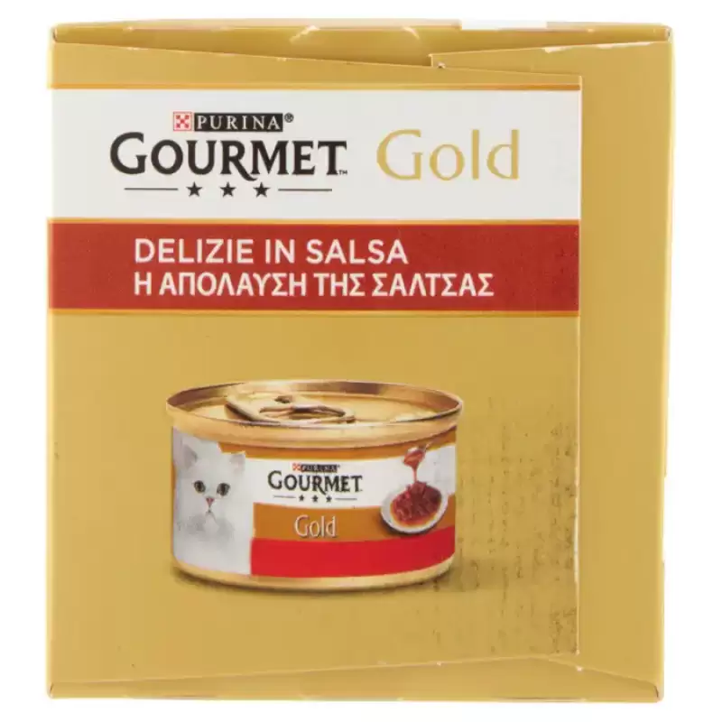 Gourmet Hrana Pisici Gold Delizie in Sos de Pui / Vita 4x85 g Bax 12 buc.
